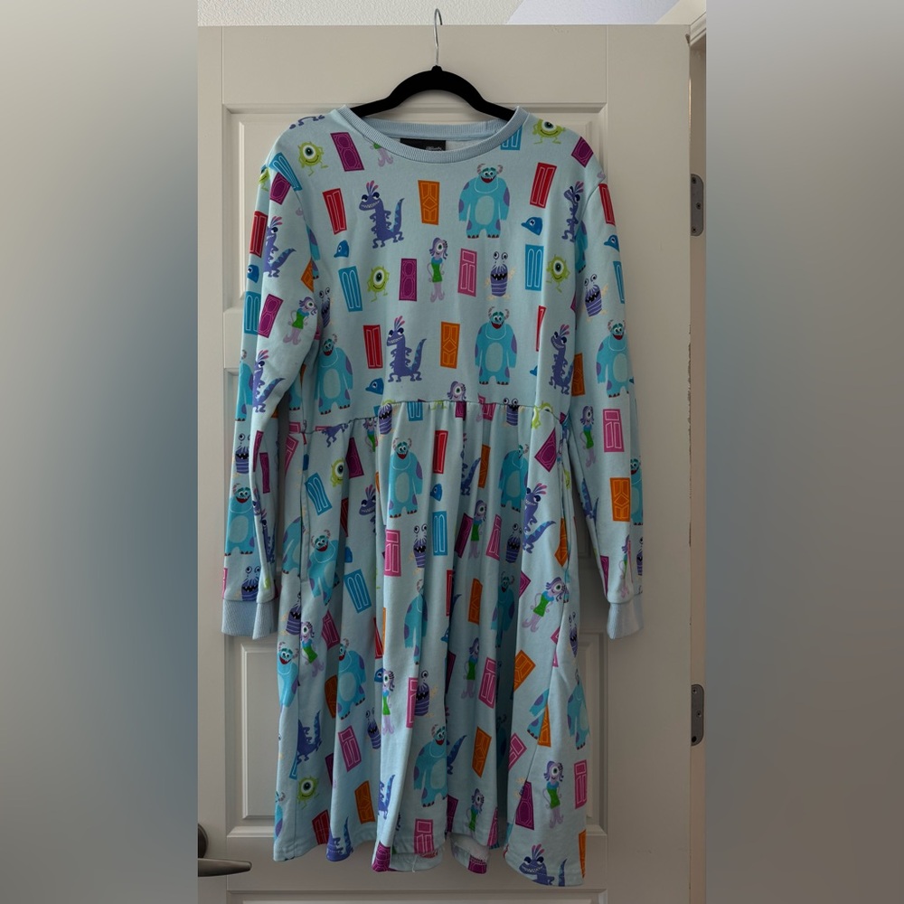 Monster’s Inc. Colorful Long Sleeve Women's Dress